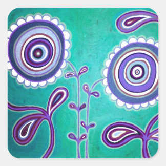 Funky Bliss Quadratischer Aufkleber