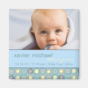 Funky Block-Baby-Foto-Magnet Magnet