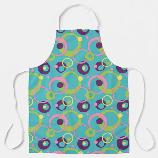 Funky Blue Circles - All-over-Print-Schürze Schürze (Vorderseite)