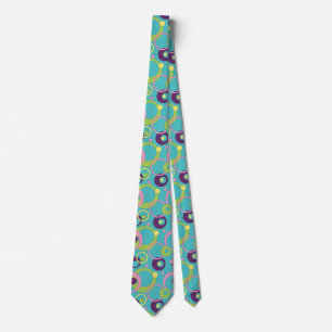 Funky Blue Circles Men Neck Tie Krawatte