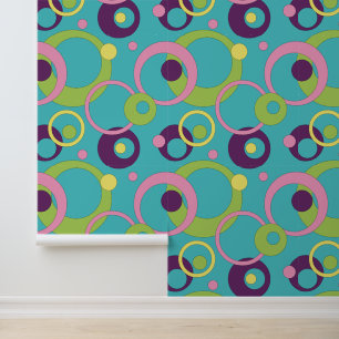 Funky Blue Circles Tapete