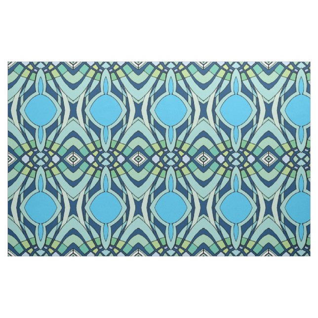 Funky Blue Pattern Stoff (Fat Quarter (45,7 x 55,9 cm))