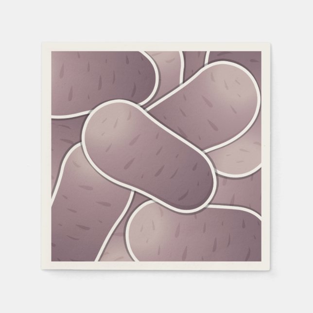 Funky Blue Potato Serviette (Vorderseite)