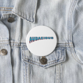 Funky Blue/Red Vocabulary-Audacious Retro Style Button