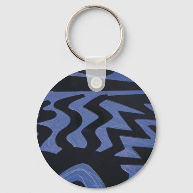 Funky Blue Schlüsselanhänger (Vorderseite)