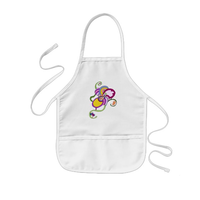Funky Blume Abstrakt Illustration Kinderschürze (Vorne)