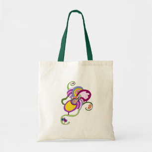 Funky Blume Abstrakt Illustration Tragetasche