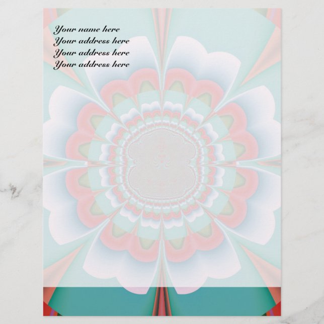 Funky Blume Letterhead Briefkopf (Vorderseite)