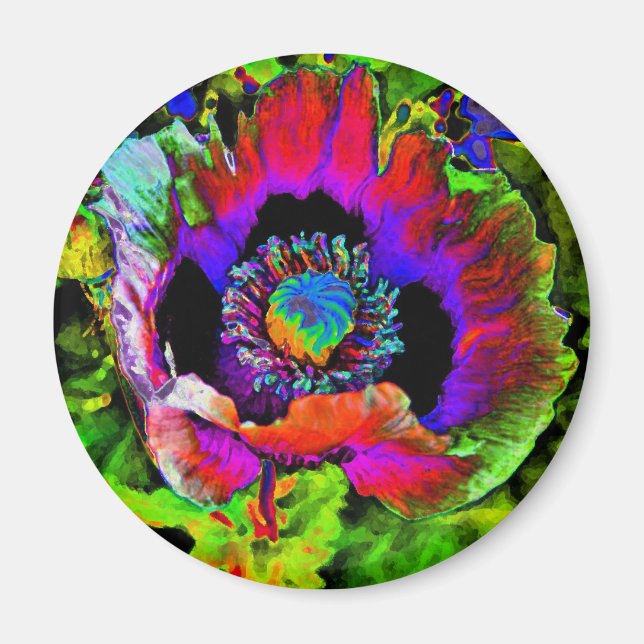 Funky Blume Magnet (Vorne)