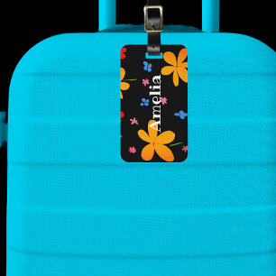 Funky Blume Personalisiert Gepäckanhänger