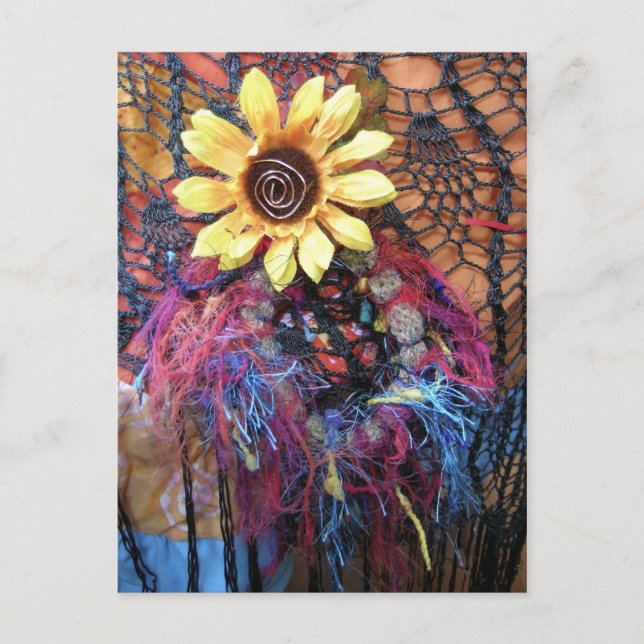 Funky Blume Postkarte (Vorderseite)