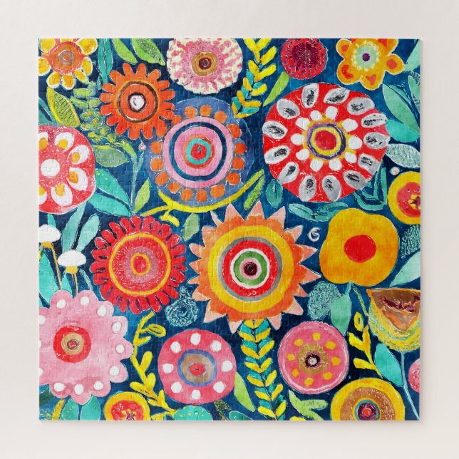 Funky Blume Puzzle (Vertikal)