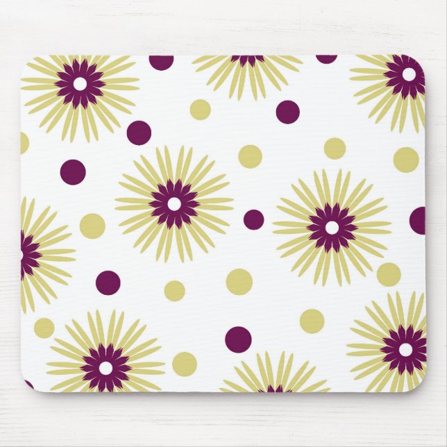 Funky Blumen - Mousepad (Vorne)