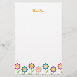 Funky Blumen-Reihe danken Ihnen Briefpapier