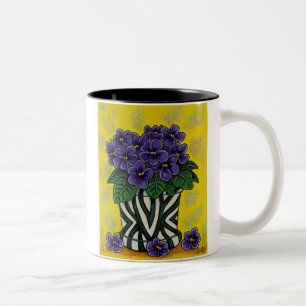 Funky Blumenkaffee-Tassen Zweifarbige Tasse