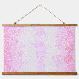 Funky Boho Abstractes Mosaik-Pomosexuellen-Stolz-F Wandteppich Mit Holzrahmen