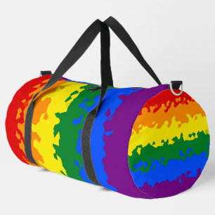 Funky Boho Abstrakte Schwule Regenbogen-Mosaik-Pri Duffle Bag