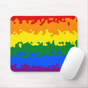 Funky Boho Abstrakte Schwule Regenbogen-Mosaik-Pri Mousepad