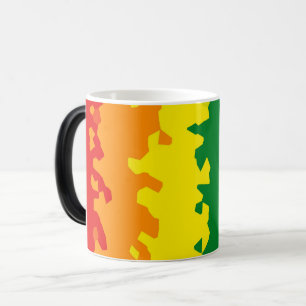 Funky Boho Abstrakte Schwule Regenbogen-Mosaik-Pri Verwandlungstasse