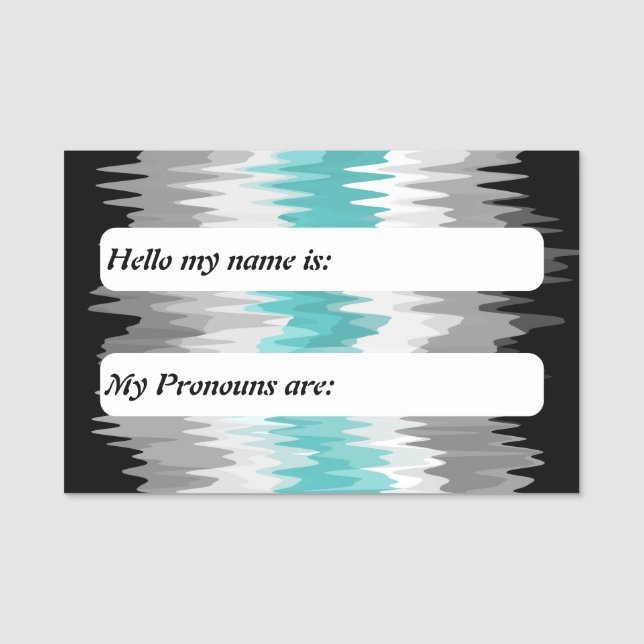 Funky Boho anpassbare Libramasculine Pride-Flagge Namensschild (Vorderseite)