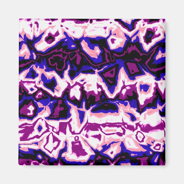 Funky Boho Retro Marbled Stripes Genderfluid Prix Magnet (Vorne)