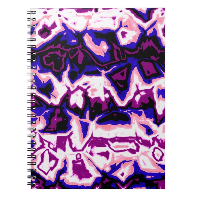Funky Boho Retro Marbled Stripes Genderfluid Prix Notizblock (Vorderseite)