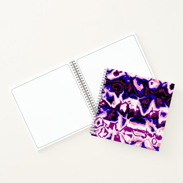 Funky Boho Retro Marbled Stripes Genderfluid Prix Notizbuch (Innenseite)