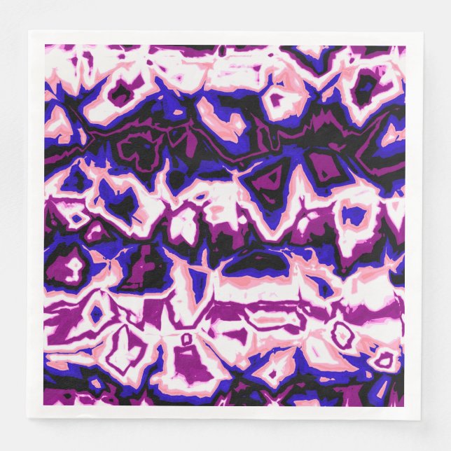 Funky Boho Retro Marbled Stripes Genderfluid Prix Serviette (Vorderseite)
