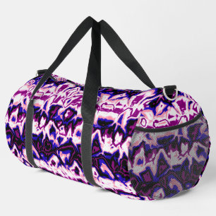 Funky Boho Retro Marmorierte Streifen Genderfluid Duffle Bag