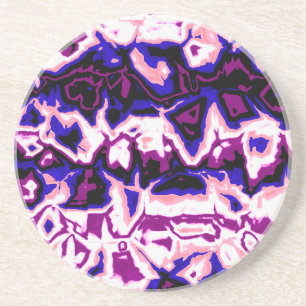 Funky Boho Retro Marmorierte Streifen Genderfluid Getränkeuntersetzer