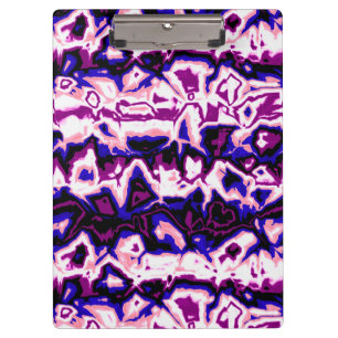 Funky Boho Retro Marmorierte Streifen Genderfluid  Klemmbrett
