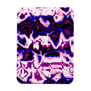 Funky Boho Retro Marmorierte Streifen Genderfluid Magnet
