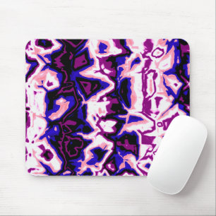 Funky Boho Retro Marmorierte Streifen Genderfluid Mousepad