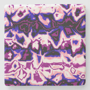 Funky Boho Retro Marmorierte Streifen Genderfluid  Steinuntersetzer