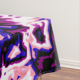 Funky Boho Retro Marmorierte Streifen Genderfluid Tischdecke