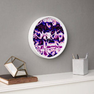 Funky Boho Retro Marmorierte Streifen Genderfluid Uhr