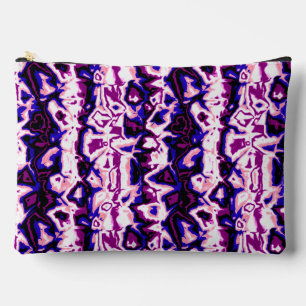 Funky Boho Retro Marmorierte Streifen Genderfluid Zubehörtasche