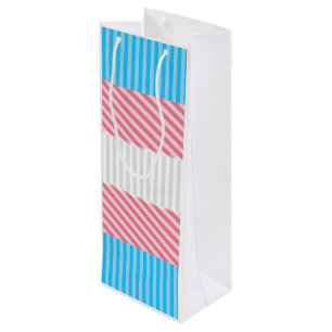 Funky Boho Streifen Abstract Transgender-Stolz-Fla Geschenktüte Für Weinflaschen