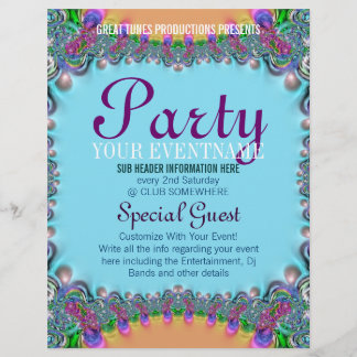 Funky Boho Zirkus Spaß Vorlagen für Flyer
