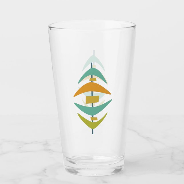 Funky Boomerang Mitte des 20. Jahrhunderts Glas (Vorderseite)