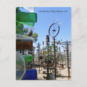 Funky Bottle Tree Ranch Postcard! Postkarte