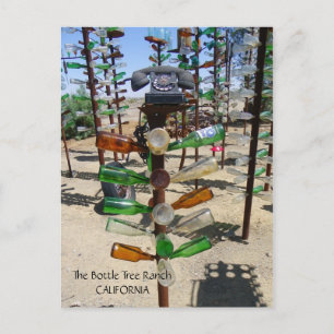 Funky Bottle Tree Ranch Postcard! Postkarte