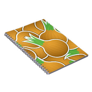 Funky braune Zwiebeln Notizblock