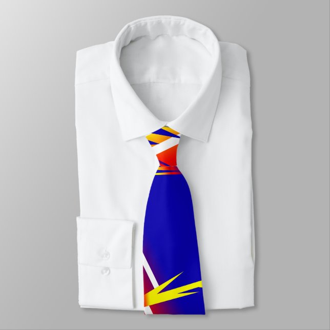 Funky Bright Abstrakt Art Thunder Krawatte (Gebunden)