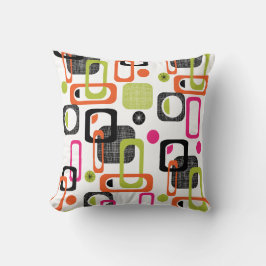 Funky Bright Fresh Colorful Geometric Fabric Print Kissen