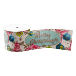 Funky Bright Retro Christmas Ripsband