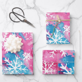 Funky Brights Christmas Themed Geschenkpapier Set