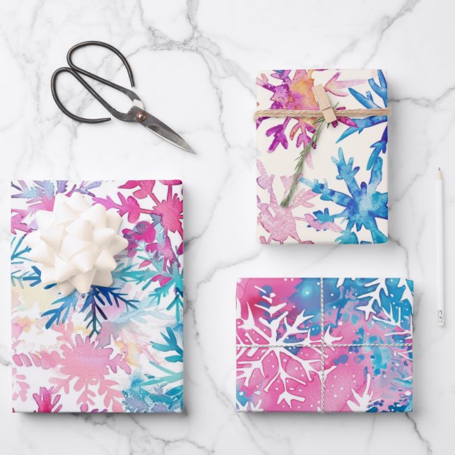 Funky Brights Christmas Themed Geschenkpapier Set (Vorderseite)