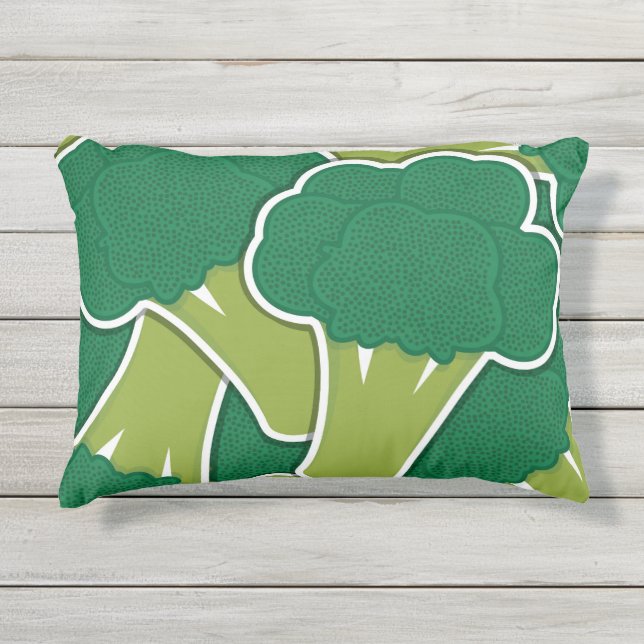 Funky broccoli kissen für draußen (Vorderseite)