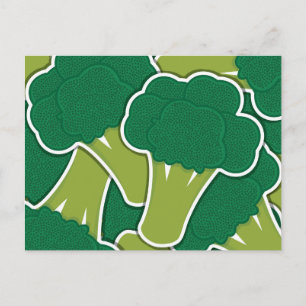 Funky broccoli postkarte